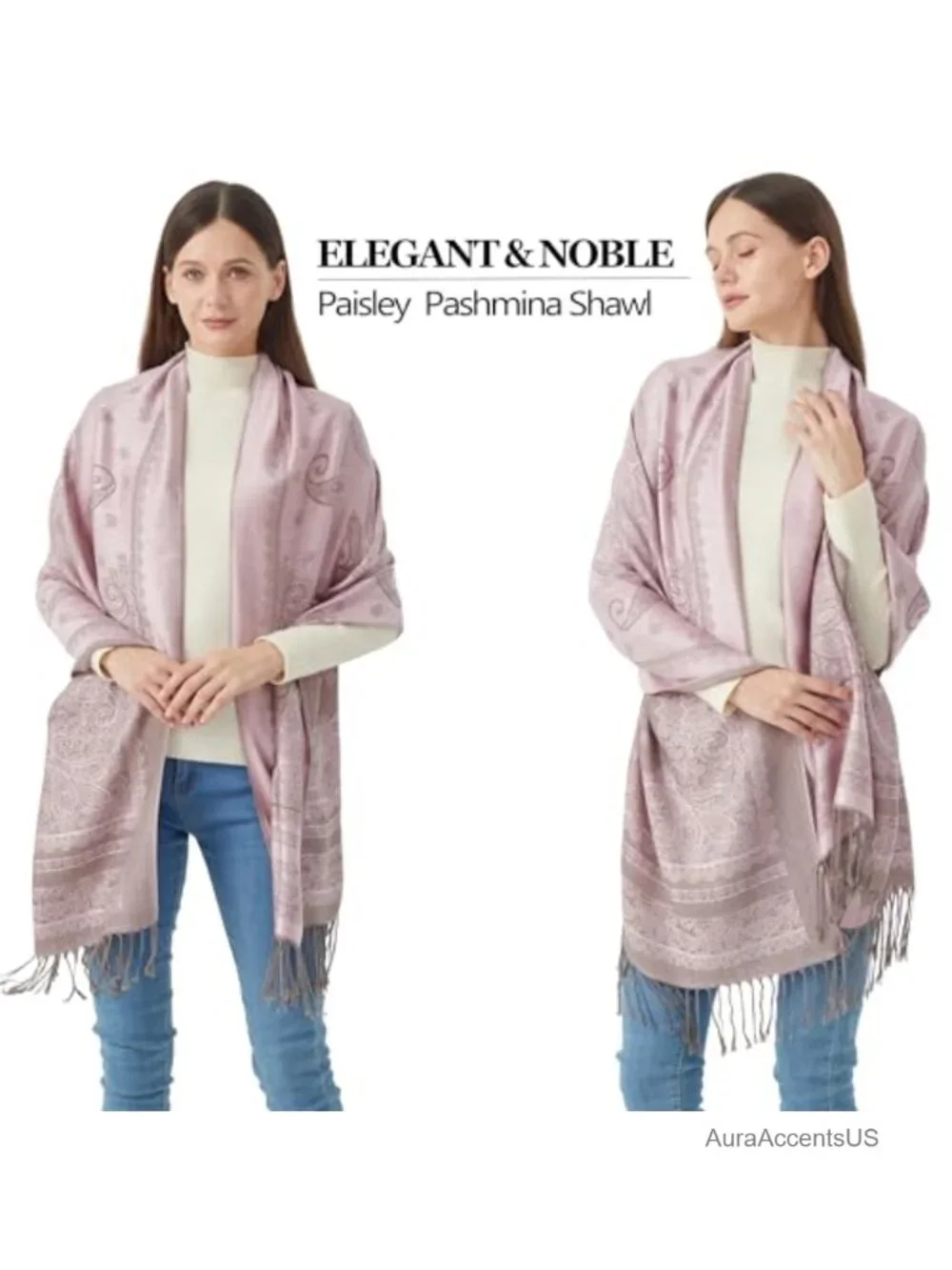 Reversible Paisley Pashmina Rave Scarf Shawl Soft Silky Wrap Women Evening